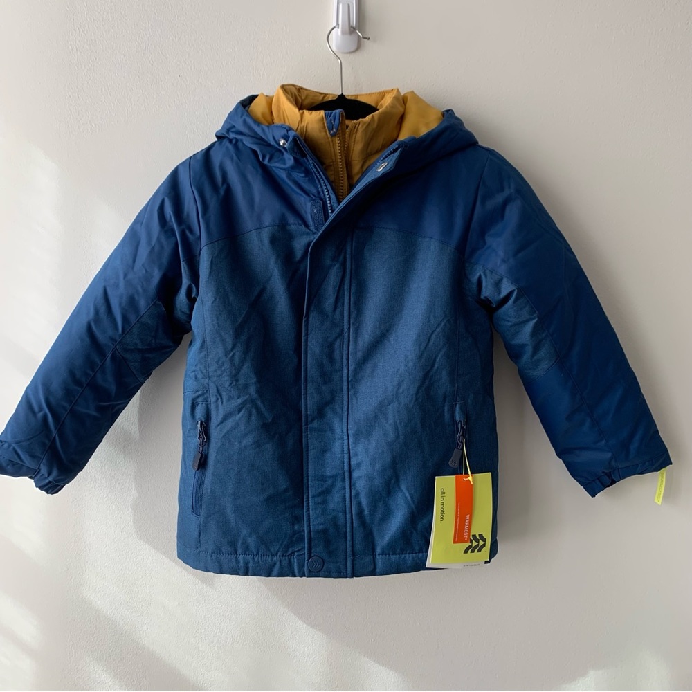 All in Motion 3 in 1 Winter Coat Boys‎ Sz 6/7 NWT - Picture 2 of 8